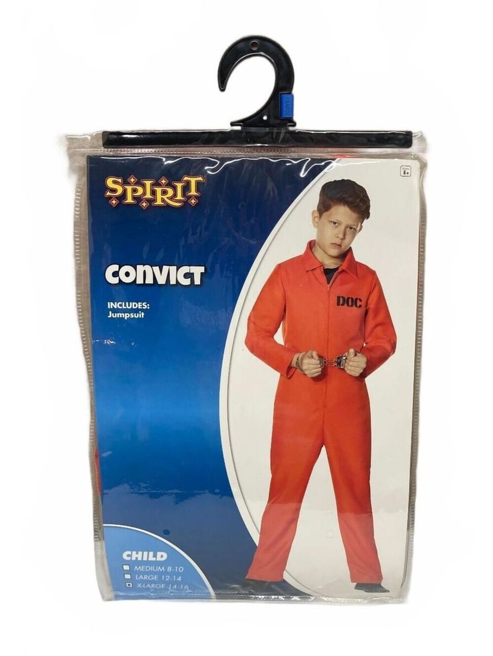 Spirit Convict Child Costume Jumpsuit XL 14-16